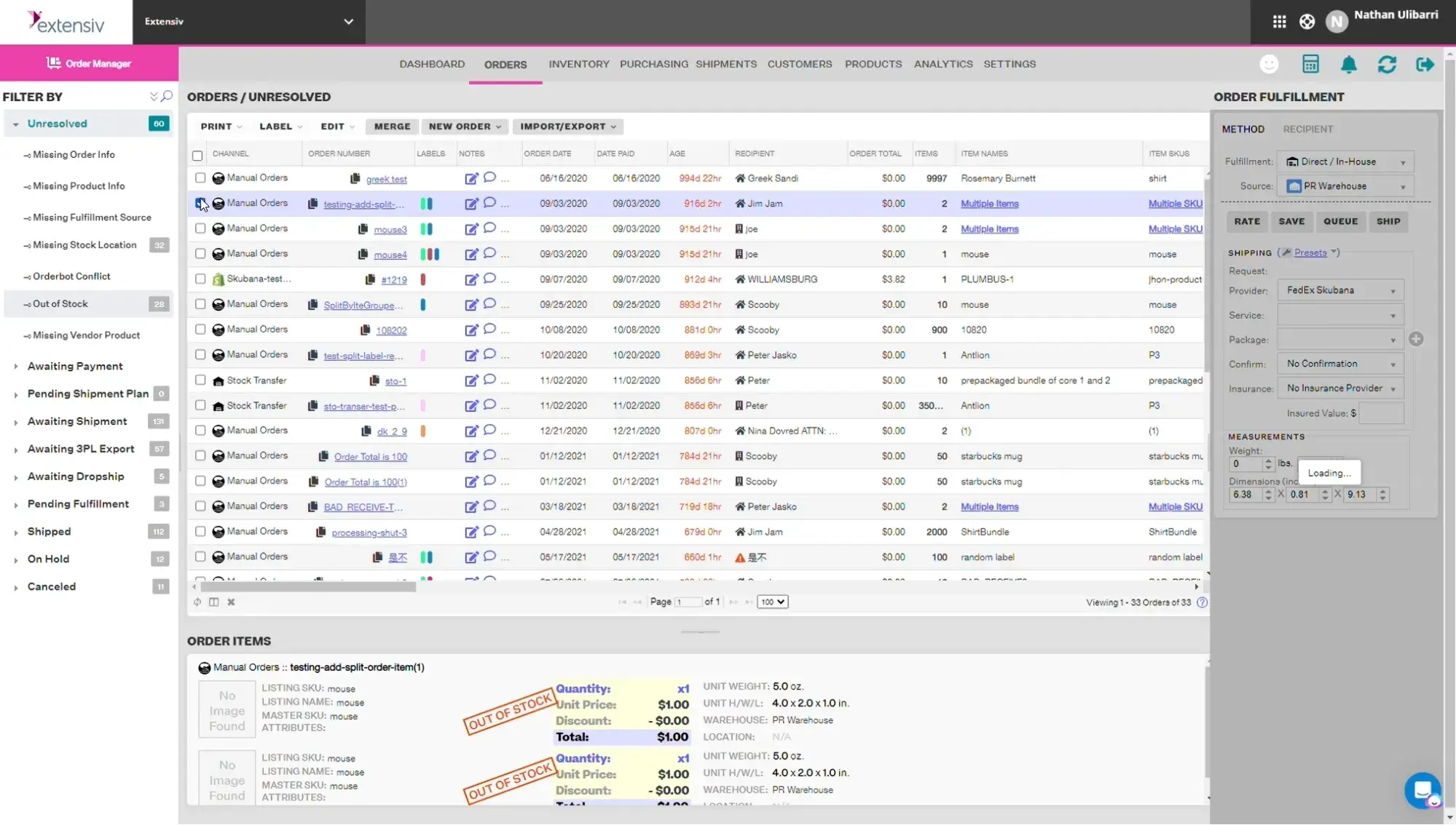 Extensiv Cloud Based WMS