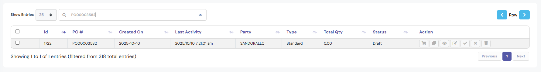 Adding Items to the Purchase Order