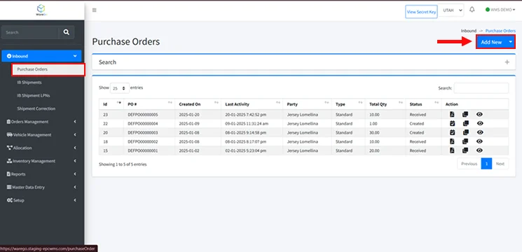 Purchase Orders