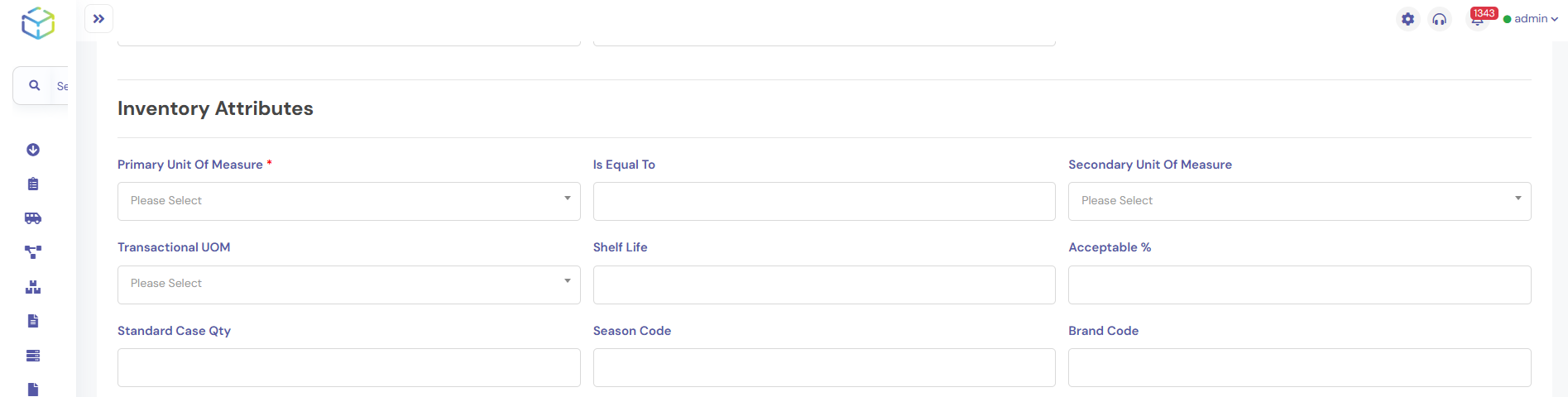 Defining Inventory Attributes